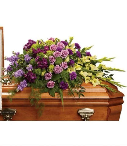 Reflections Of Gratitude Casket Cover –  North Star Blooms, Roseville MN