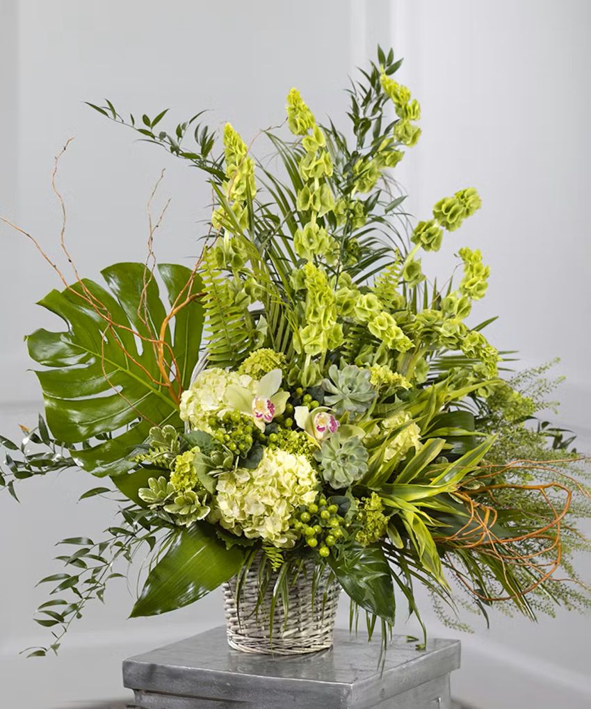 Lush Garden Sympathy Basket