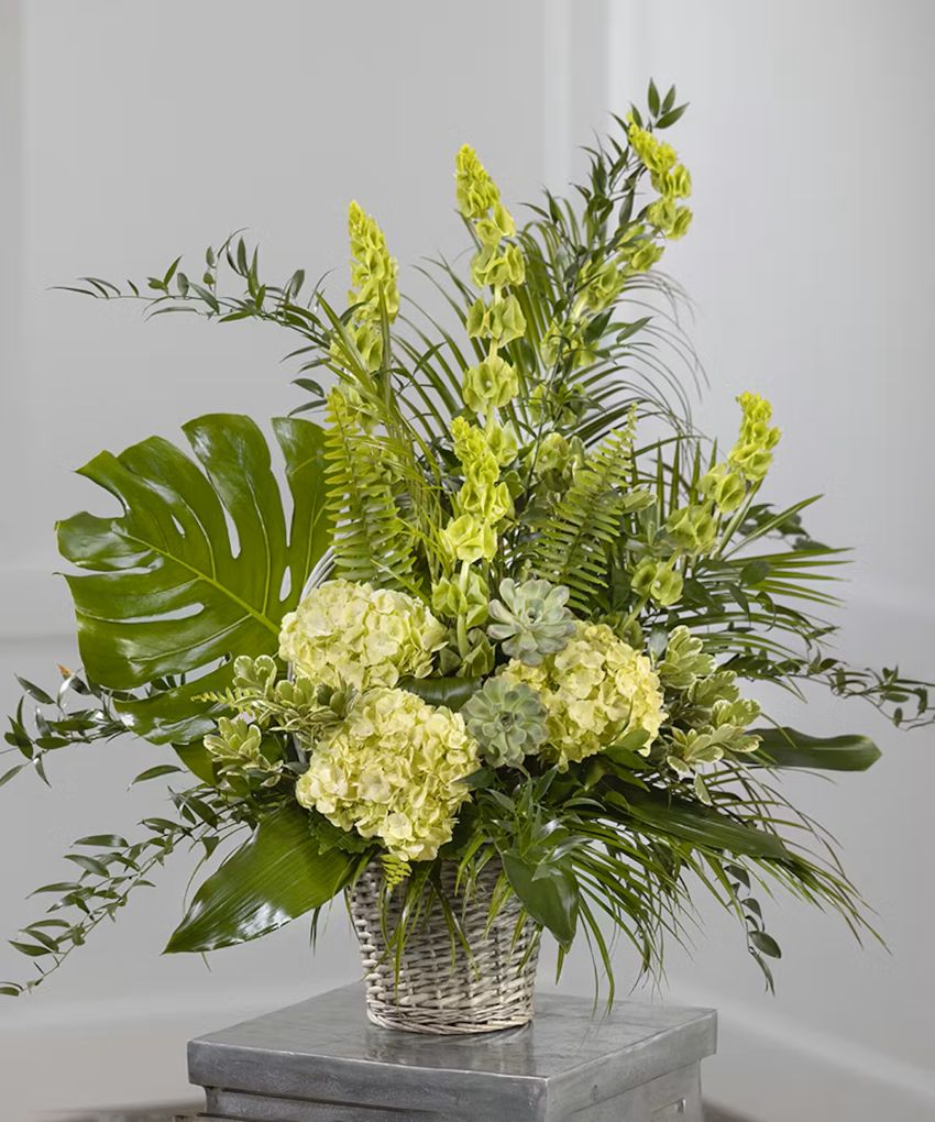 Lush Garden Sympathy Basket