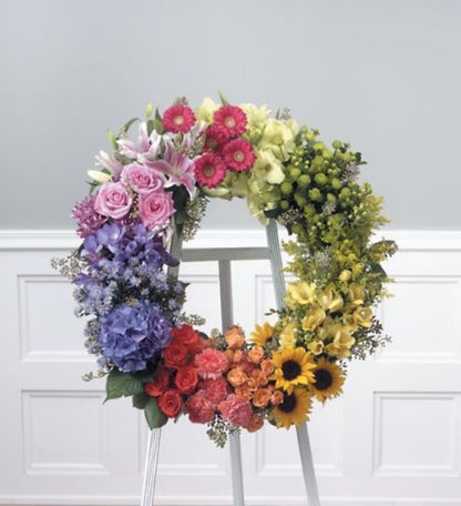 Premium Mixed Flower Wreath