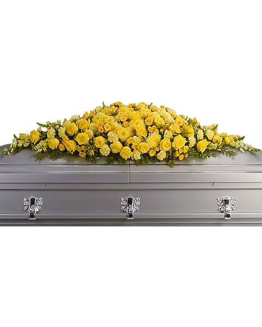 Golden Garden Casket Spray