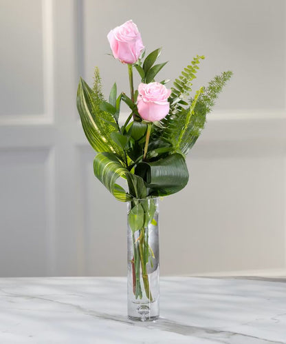 Deluxe Pink Rose Budvase