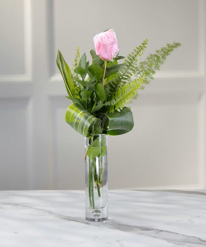 Deluxe Pink Rose Budvase