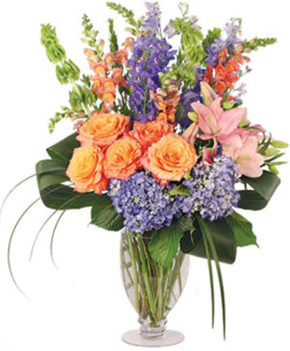 Spirited Delphinium & Hydrangea –  North Star Blooms, Roseville MN