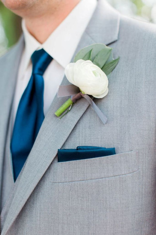 White Ranunculus Boutonniere