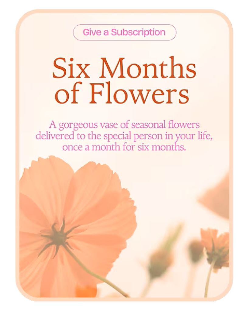 Bouquet of the Month Club (6) –  North Star Blooms, Roseville MN