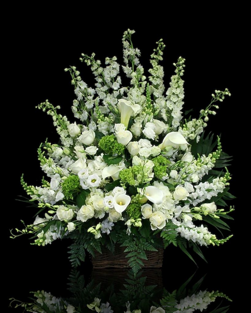 Blanc Calla Lily Sympathy Basket