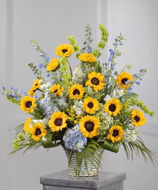 Sunflower Garden Sympathy Basket –  North Star Blooms, Roseville MN