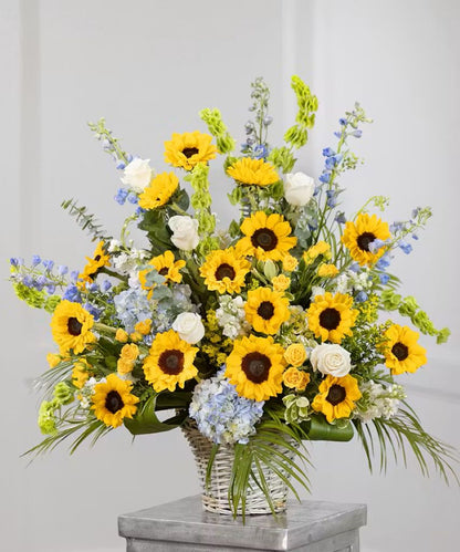 Sunflower Garden Sympathy Basket