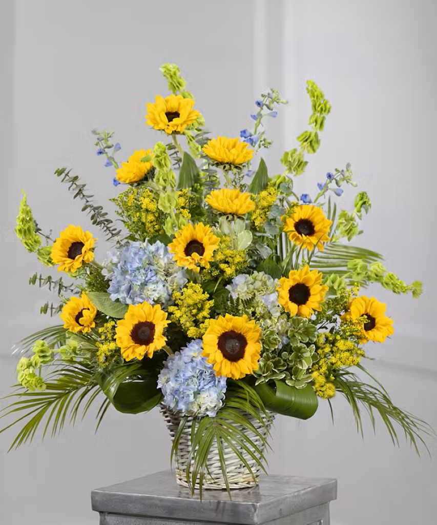 Sunflower Garden Sympathy Basket