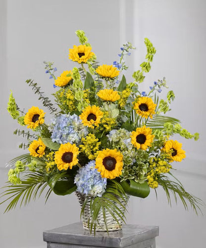 Sunflower Garden Sympathy Basket