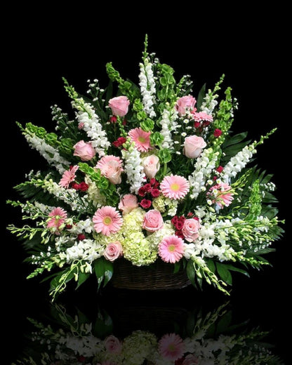 Pastel Pink Sympathy Basket