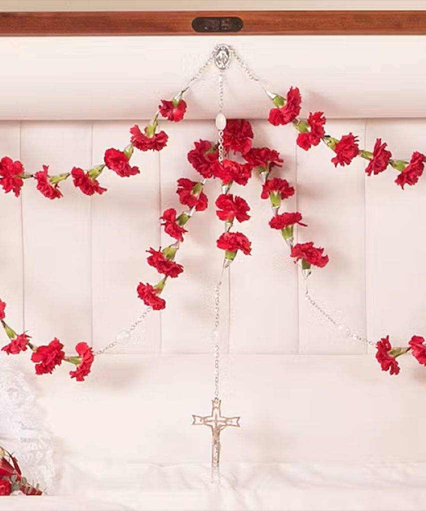 Classic Carnations Casket Rosary –  North Star Blooms, Roseville MN