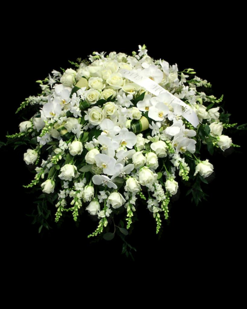 Blanc Phalaenopsis Casket Spray