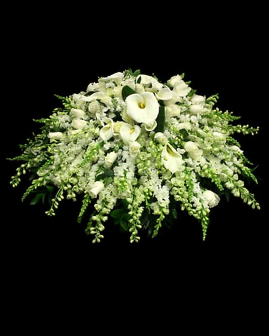 Blanc Calla Lily Casket Spray