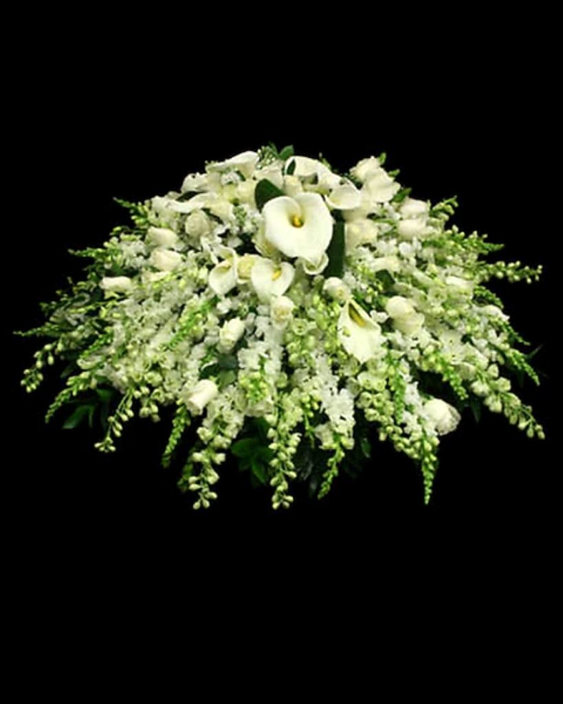 Blanc Calla Lily Casket Spray
