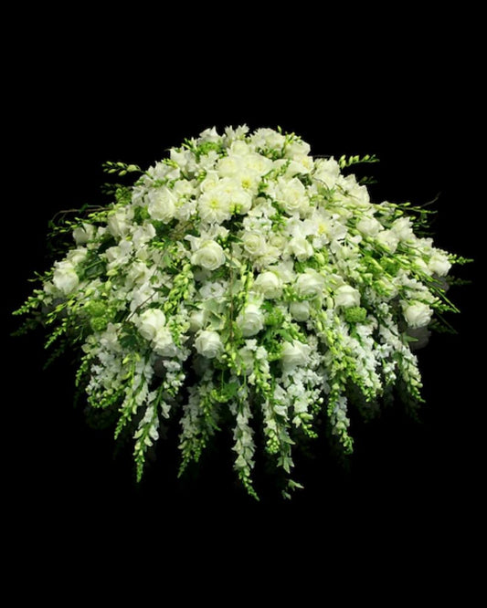 Blanc de Blanc Casket Spray