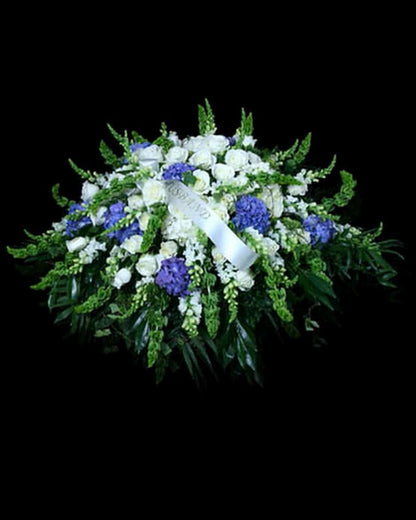 Sapphire Casket Spray