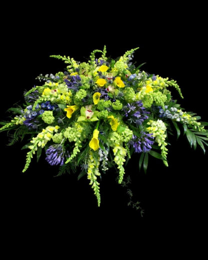 Sapphire Citrus Casket Spray