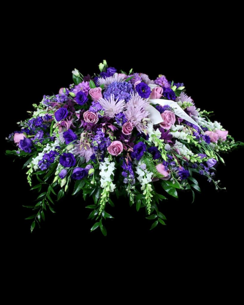 Amethyst Casket Spray