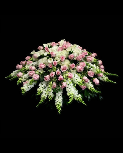 Pastel Pink Rose Casket Spray