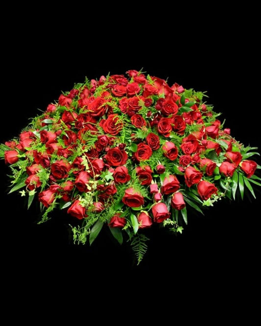 Rouge Rose Casket Spray