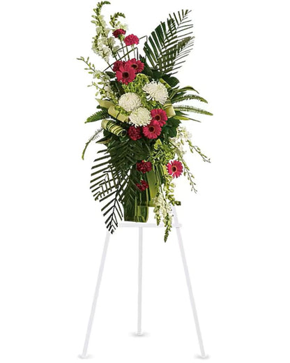 Palms and Gerberas Spray –  North Star Blooms, Roseville MN