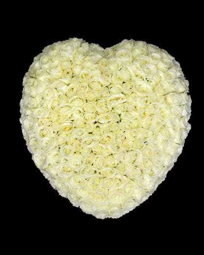 Rose Solid Sympathy Heart