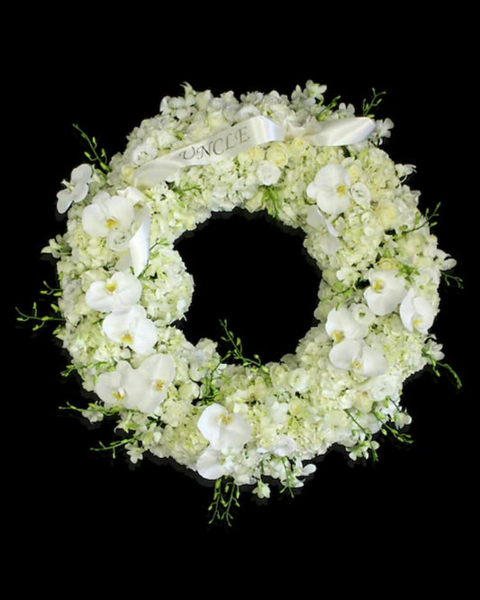 Blanc Elegance Sympathy Wreath