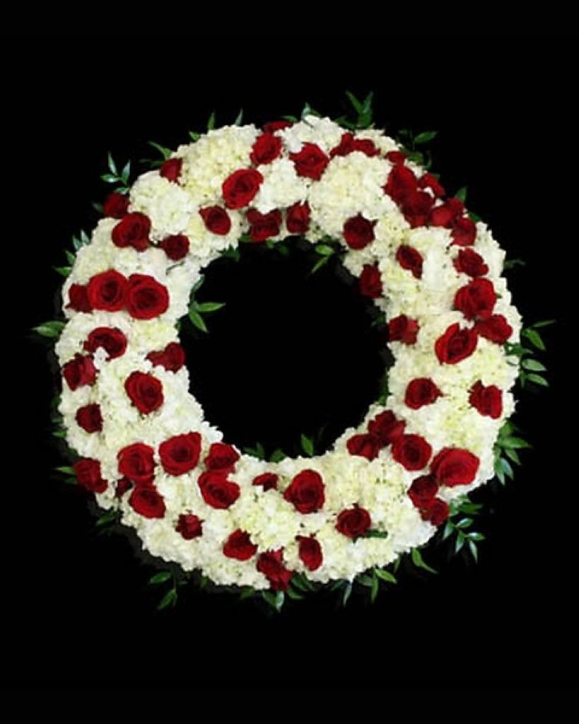 Blanc Rouge Sympathy Wreath