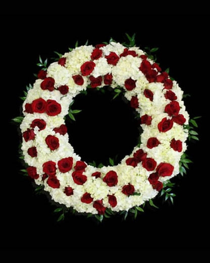 Blanc Rouge Sympathy Wreath