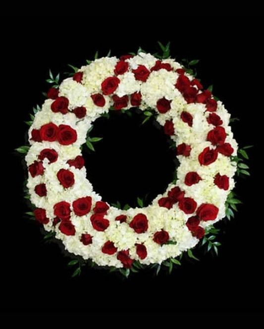 Blanc Rouge Sympathy Wreath