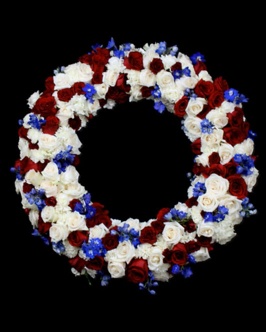Patriotic Elegance Sympathy Wreath