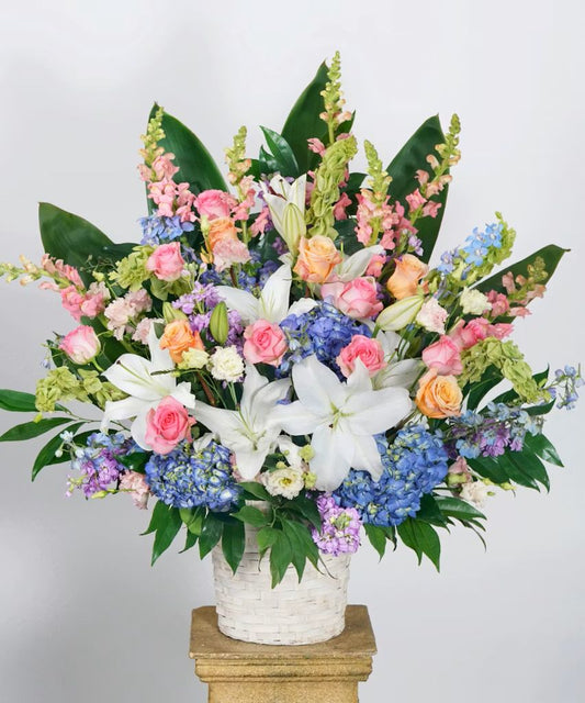 Pastel Basket Arrangement