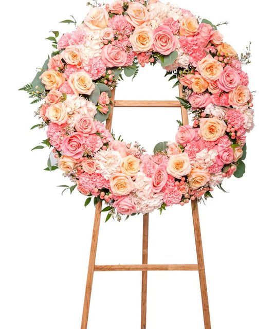 Tender Blush Wreath Stand