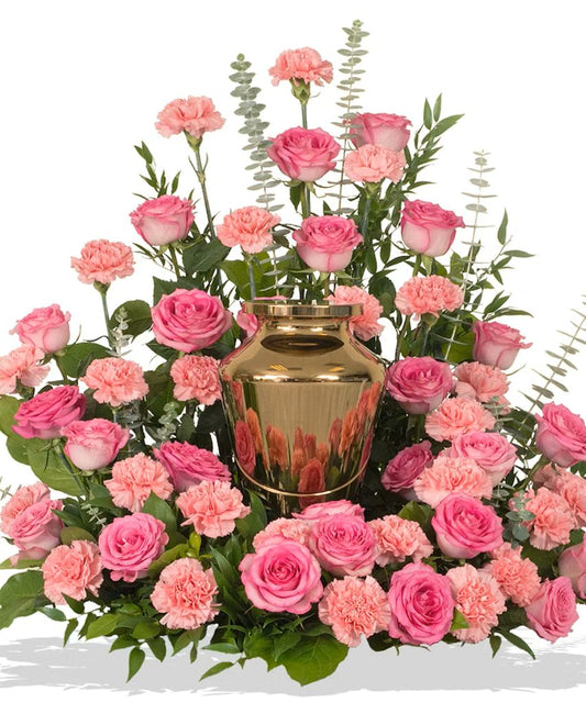 Roses & Carnations Cremation Arrangement