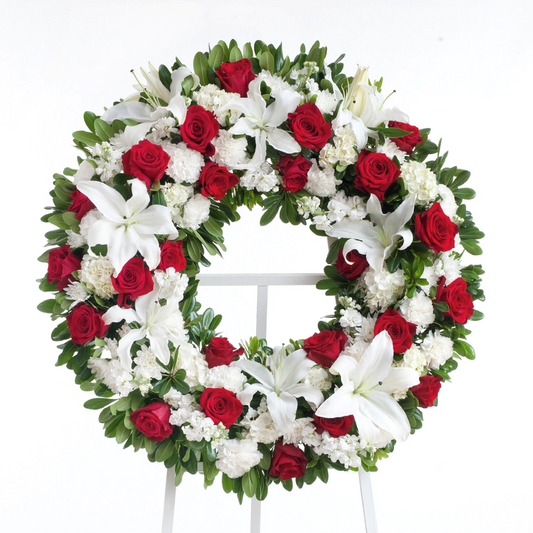 Red and White Wreath