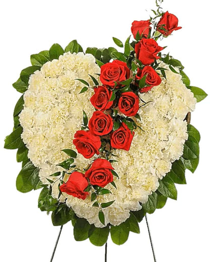 Roses & Carnation Solid Heart