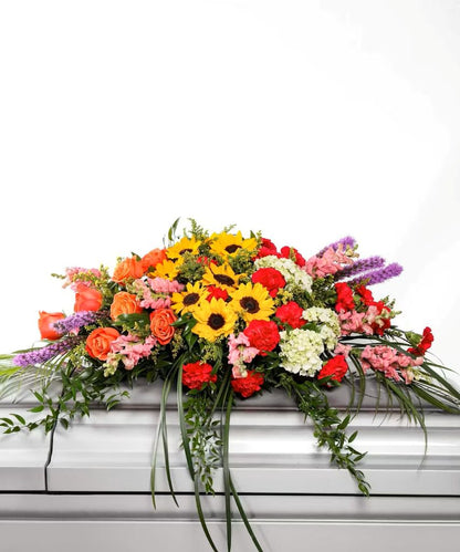 Joyful Sentiments Casket Spray –  North Star Blooms, Roseville MN