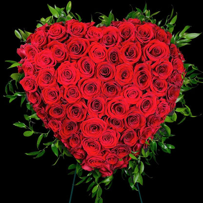 Ruby Rose Tribute - Sympathy Standing Heart –  North Star Blooms, Roseville MN