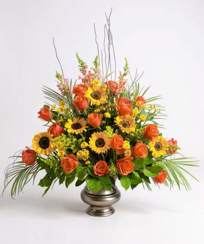 Golden Horizons Urn –  North Star Blooms, Roseville MN