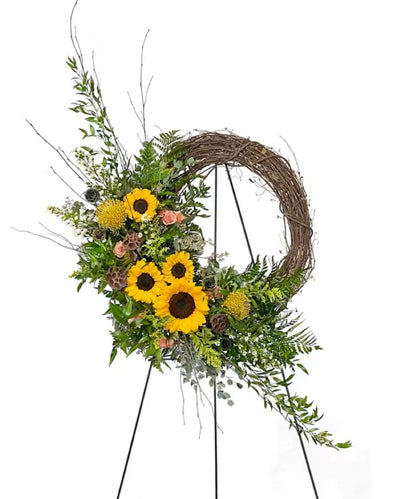 Golden Horizon Wreath –  North Star Blooms, Roseville MN