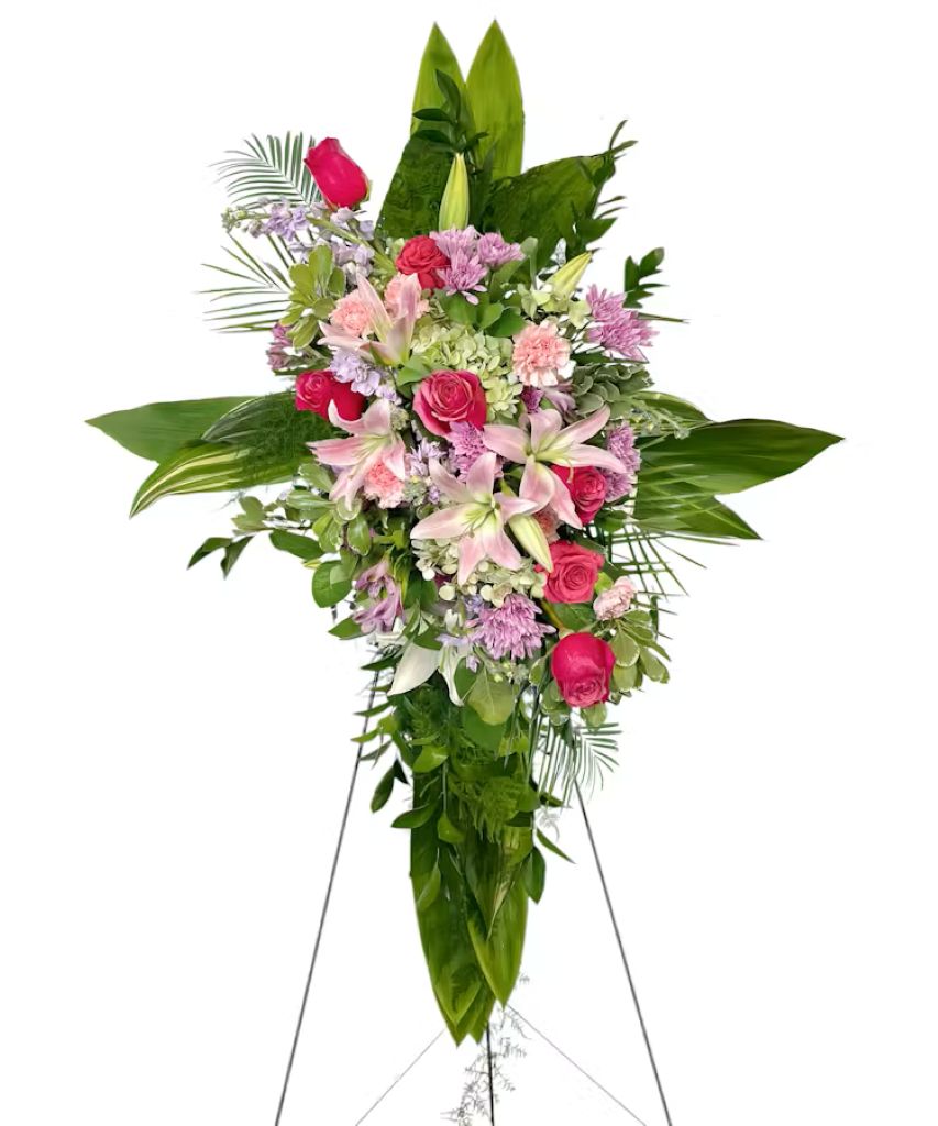 A Loving Farewell Ti Leaf Cross