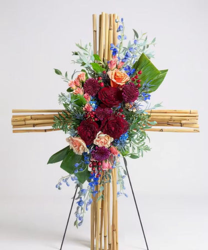 Deepest Devotion River Cane Cross –  North Star Blooms, Roseville MN