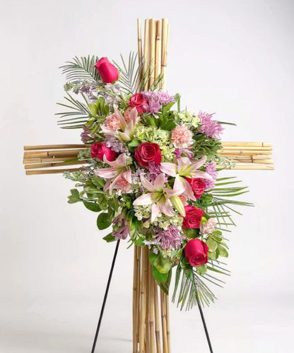A Loving Farewell River Cane Cross –  North Star Blooms, Roseville MN