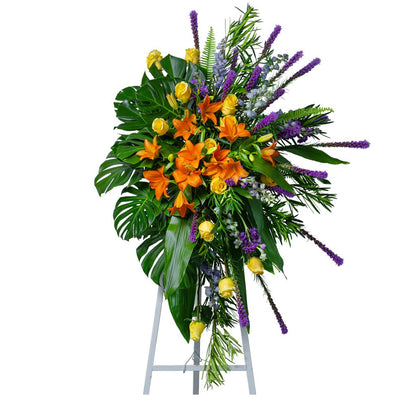 Birds of Solace Grand Sympathy Standing Spray –  North Star Blooms, Roseville MN