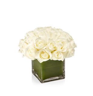 White Rose Cube –  North Star Blooms, Roseville MN