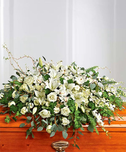 Lush English Garden Casket Cover