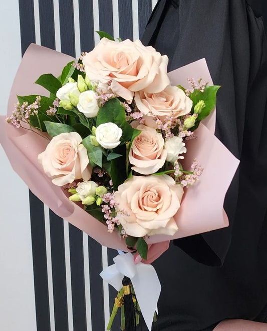BLUSH & WHISPER GARDEN HAND-TIED BOUQUET –  North Star Blooms, Roseville MN