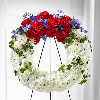 Patriotic Passion Wreath –  North Star Blooms, Roseville MN